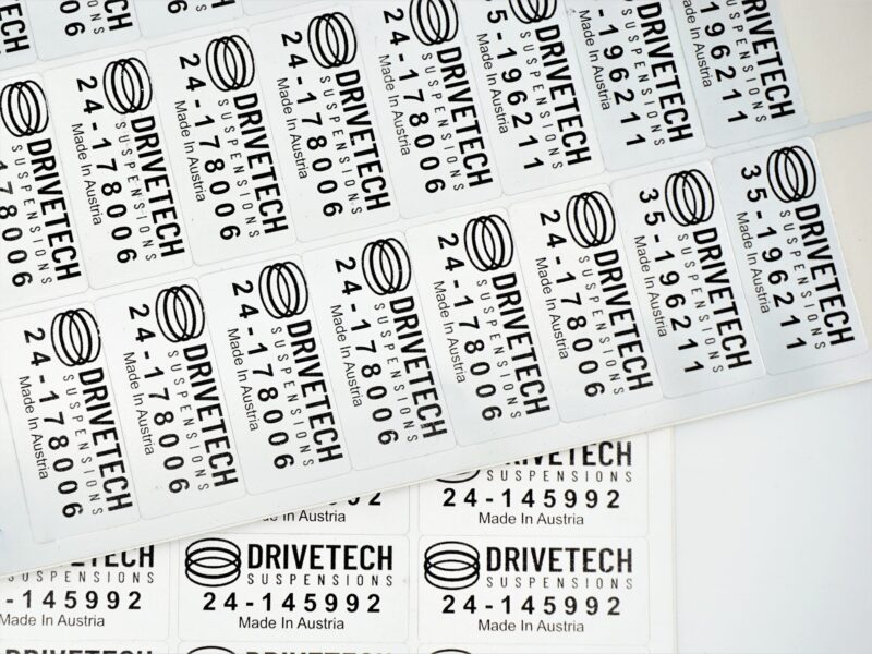 Etiketten - Fahrwerk